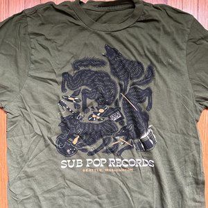 Sub Pop Wolves Olive T-Shirt